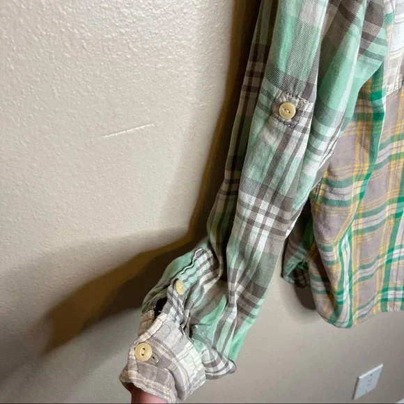 Denim & Supply Ralph Lauren Plaid Cotton Button Up Shirt Size Large Womens - Picture 3 of 7